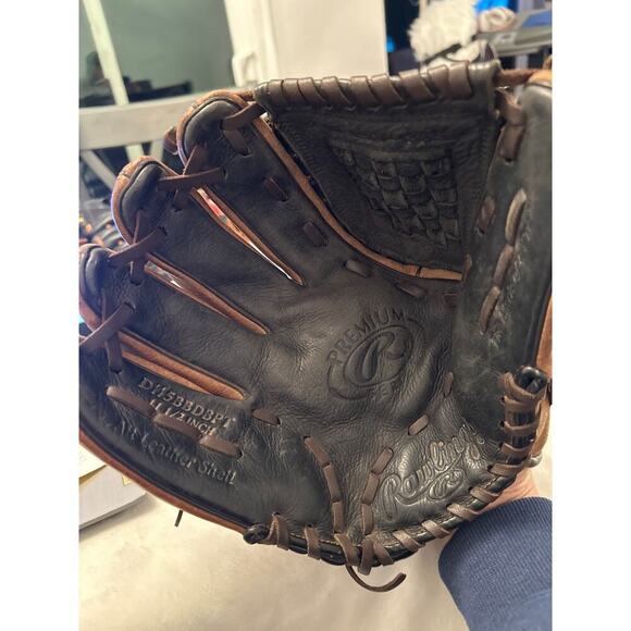 Rawlings D115PTB Premium Series 11.5" Youth Leather Baseball Softball Glove LHT - Picture 7 of 10